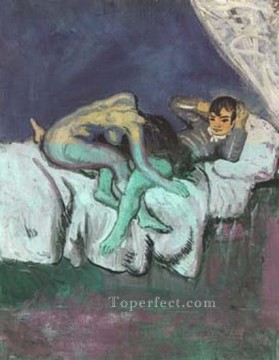  picasso - Erotic scene blcene erotic 1903 cubist Pablo Picasso